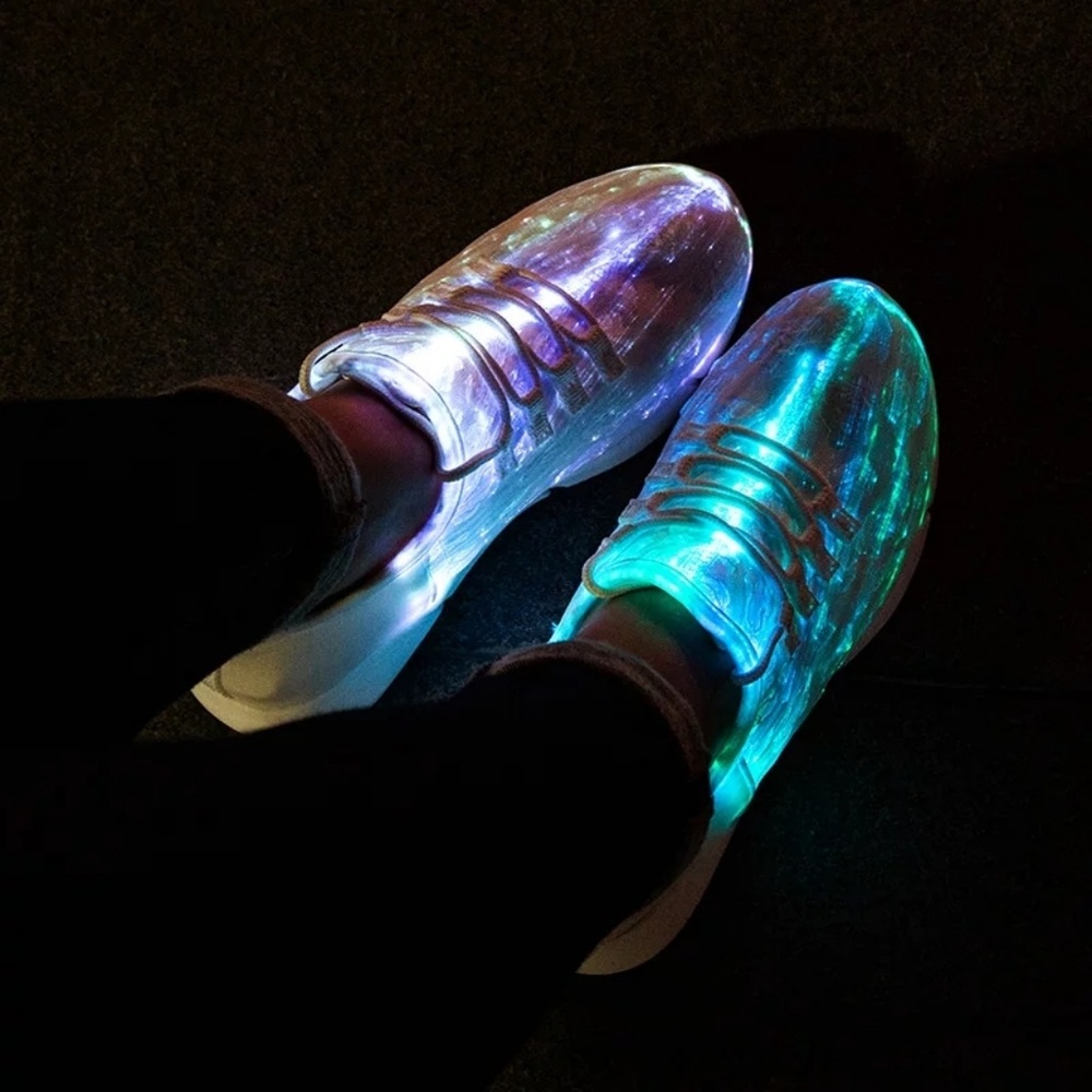 LED fiber optic shoes